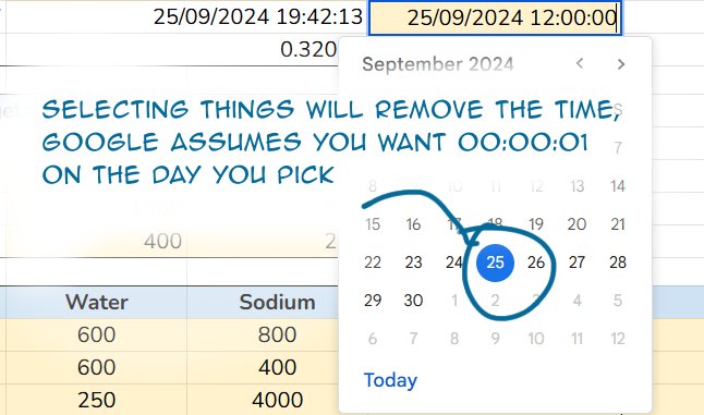 screenshot showing a calendar picker